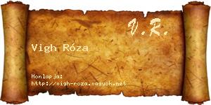 Vigh Róza névjegykártya